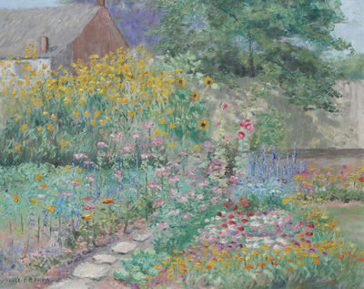 Brown County Cabin with Flower Garden by Hallie Pace Prow - Auction record, sale price, and art valuation. Compare with similar artists and explore comparable artworks.