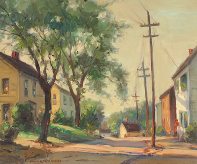 1960's Street Scene with Buildings