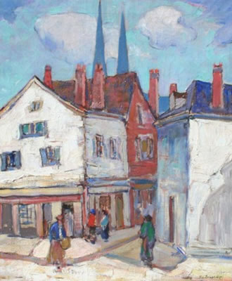 European Street Scene with Figures