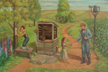 Family at the Well