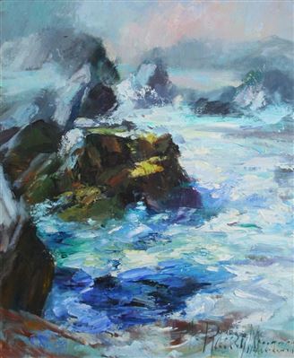 Ocean Seascape by Paula Raney Newman - Auction record, sale price, and art valuation. Compare with similar artists and explore comparable artworks.