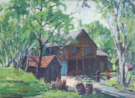 Indiana Street Scene w/Figures