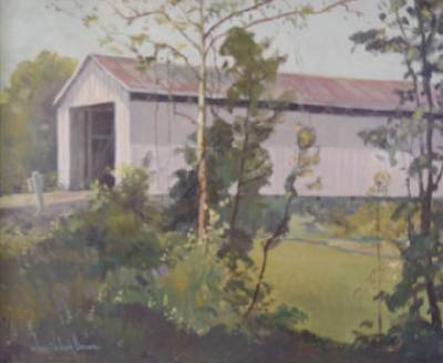 Sample artwork by Francis Clark Brown (1908 - 1992), known for landscape and coastal easel painting, mural - View similar artists and auction records
