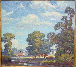 Indiana Farmstead With Cows