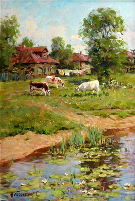 Grazing by the pond by Sergey Nebesikhin - Auction record, sale price, and art valuation. Compare with similar artists and explore comparable artworks.