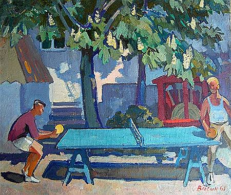 "Game of ping pong" 1961