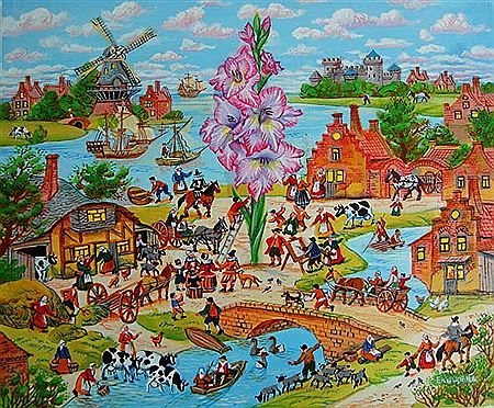"The big Gladiolus" 1947 by Dina Yeltseva - Auction record, sale price, and art valuation. Compare with similar artists and explore comparable artworks.