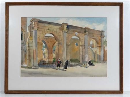Figures by ruins ` Cyprus ` by Howard Bowen - Auction record, sale price, and art valuation. Compare with similar artists and explore comparable artworks.