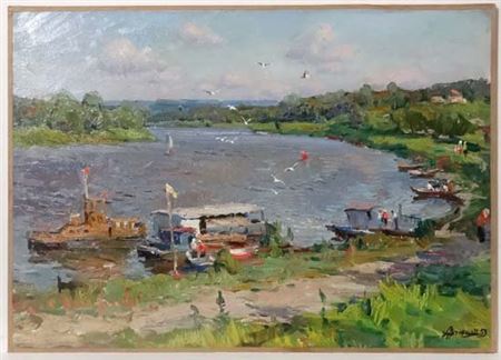 By the pier of Oka river