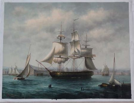 Warships in Connecticut Harbour