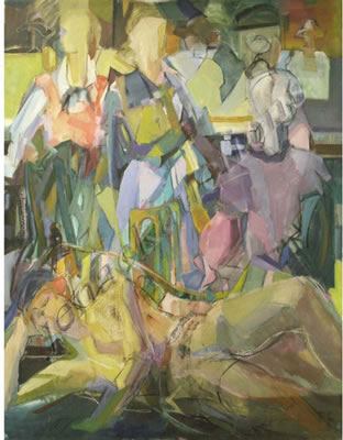 FIGURES IN THE ARTIST'S STUDIO by Jeanne Esposito - Auction record, sale price, and art valuation. Compare with similar artists and explore comparable artworks.