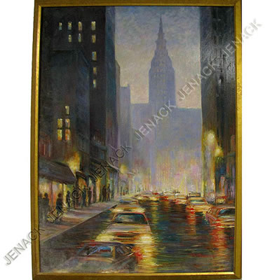5TH AVENUE AT DUSK by Sandra Rubel - Auction record, sale price, and art valuation. Compare with similar artists and explore comparable artworks.