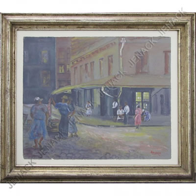Street Scene by Irene Hodes Newman - Auction record, sale price, and art valuation. Compare with similar artists and explore comparable artworks.