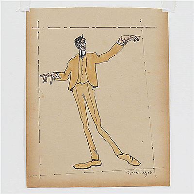 Portrait of Lyonel Feininger: SELF PORTRAIT AS PUPPETEER