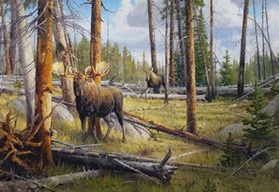 THE OLD BARN-WYOMING MOOSE