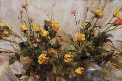 Yellow Roses by Richard Schmid - Auction record, sale price, and art valuation. Compare with similar artists and explore comparable artworks.