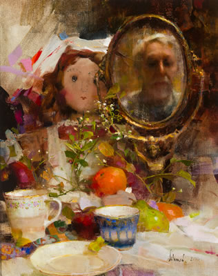 Portrait of Richard Schmid: Self-Portrait with Doll (Nancy)
