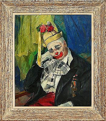 Portrait of Emil Kosa Jr: Clown Self Portrait