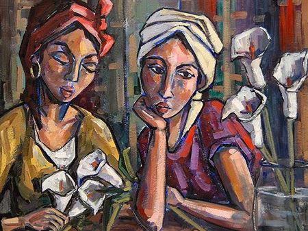 Sample artwork by Dante Ruben (Born 1962), known for landscape, still life, street scene and portrait painting - View similar artists and auction records