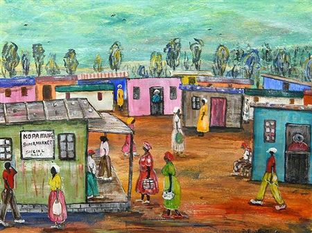 Township Scene by Ditaba Elias Sewape - Auction record, sale price, and art valuation. Compare with similar artists and explore comparable artworks.