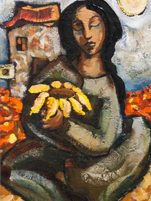 Girl with a Sunflower