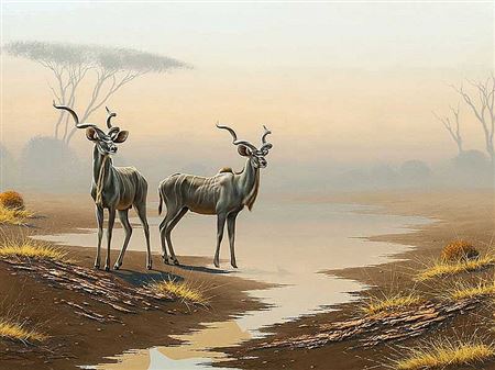 Kudu Bulls by Brian Scott-Dawkins - Auction record, sale price, and art valuation. Compare with similar artists and explore comparable artworks.