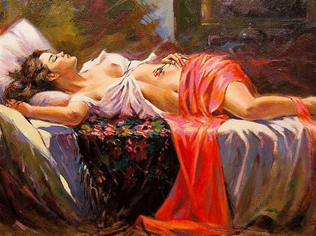 Reclining Nude by Zadeh - Auction record, sale price, and art valuation. Compare with similar artists and explore comparable artworks.