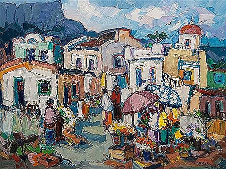 Sample artwork by Isabel le Roux (Born 1943), known for painting - View similar artists and auction records