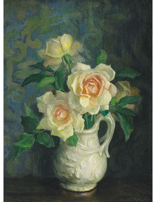 Roses in White Jug