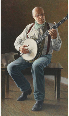 THE BANJO PLAYER by Patrick Douglass Cox - Auction record, sale price, and art valuation. Compare with similar artists and explore comparable artworks.