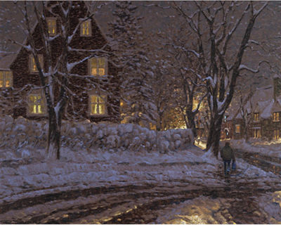 Sample artwork by Richard Savoie (Born 1959), known for luminous landscape and city scene painting and printmaking - View similar artists and auction records