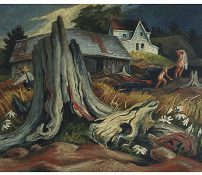 MUSKOKA LANDSCAPE WITH SUMMER BOARDERS