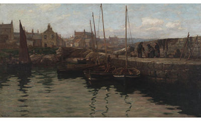 Sample artwork by Alexander M Fleming (1875/76/78 - 1929), known for landscape, marine, still life and fishing and farming genre painting - View similar artists and auction records