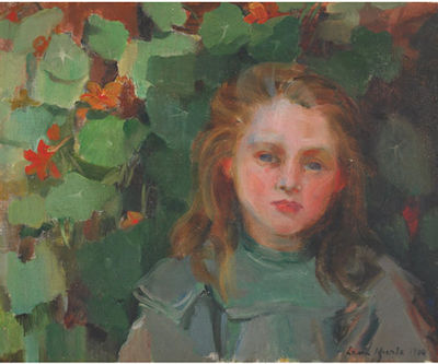 YOUNG GIRL IN A GARDEN