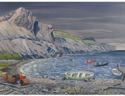 PROMONOTORIES ON CONCEPTION BAY, NEWFOUNDLAND by Gordon Edward Pfeiffer - Auction record, sale price, and art valuation. Compare with similar artists and explore comparable artworks.