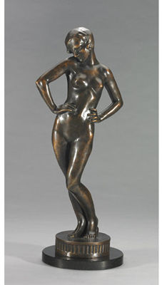 Sample artwork by Henri Hebert (1884 - 1950), known for sculpture, commemorative medals, bas relief, portraits, figures, painting - View similar artists and auction records