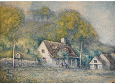 THE OLD HOMESTEAD, BEAUUPRE, QUEBEC, EVENING, 1931