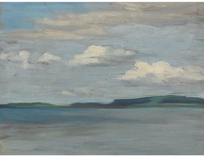 A PAIR OF "CLOUD AND LAKE" LANDSCAPES (2)