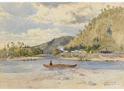 Sample artwork by John Arthur Fraser (1838 - 1898), known for mountain landscape and portrait painting, photography, illustration - View similar artists and auction records
