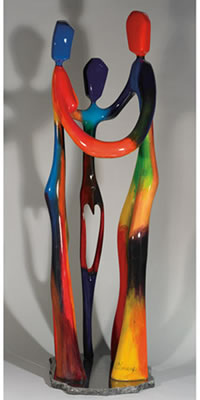 Sample artwork by Clement Lemieux (Born 1946), known for abstract painting and figurative wood carving - View similar artists and auction records