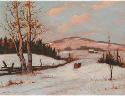 COUNTRY ROAD IN WINTER