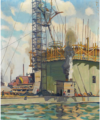 BUILDING OF VICTORY MILLS, TORONTO HARBOUR by Bernice Fenwick Martin - Auction record, sale price, and art valuation. Compare with similar artists and explore comparable artworks.