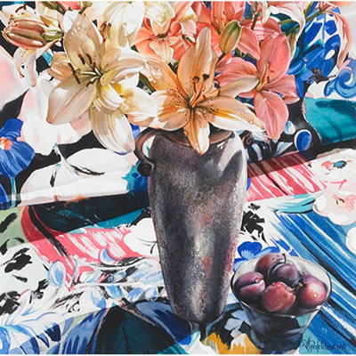 LILIES AND PLUMS