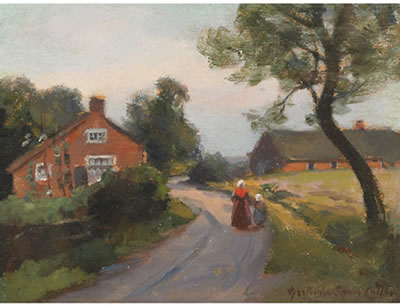 VILLAGE ROAD by Gertrude E Spurr Cutts - Auction record, sale price, and art valuation. Compare with similar artists and explore comparable artworks.