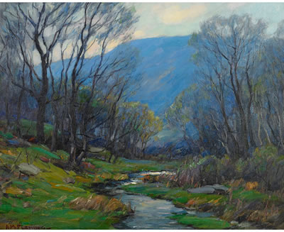MISTY MORNING IN EARLY SPRING, CREDIT VALLEY by Alexander M Fleming - Auction record, sale price, and art valuation. Compare with similar artists and explore comparable artworks.
