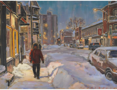 PISTE CYCLABLE SOUS LA NEIGE, RUE RACHEL by Richard Montpetit - Auction record, sale price, and art valuation. Compare with similar artists and explore comparable artworks.