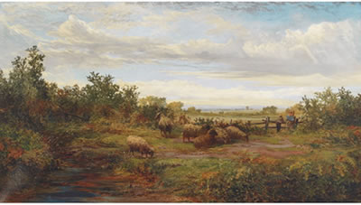 PASTORAL SCENE WITH SHEEP