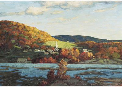 LAKESIDE VILLAGE IN AUTUMN