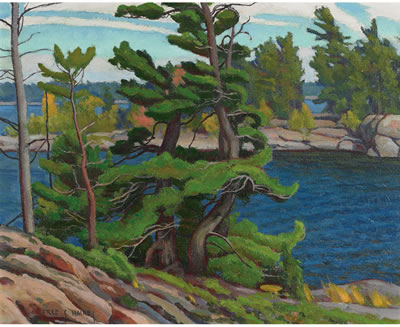 ONTARIO LANDSCAPE by Frederick Haines - Auction record, sale price, and art valuation. Compare with similar artists and explore comparable artworks.