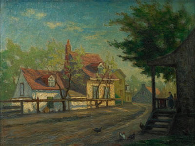 COUNTRY ROAD, EVENING by Narcisse Poirier - Auction record, sale price, and art valuation. Compare with similar artists and explore comparable artworks.